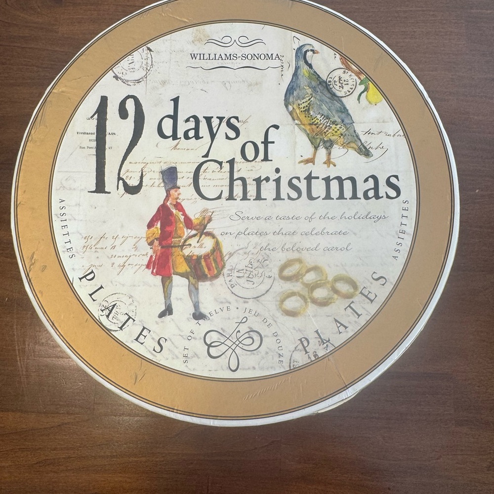 Williams Sonoma Red and Gold 12 Days of Christmas Box - Picture 12 of 15